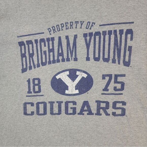 Russell Athletic BYU Cougars Mens Short Sleeve T Shirt Gray 3 XXXL - Picture 6 of 9